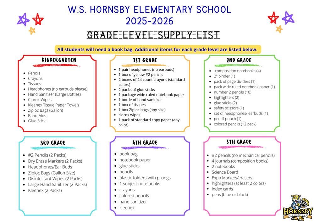 supply list